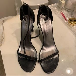Stuart Weitzman Nudistsong Sandal Black sz 10
